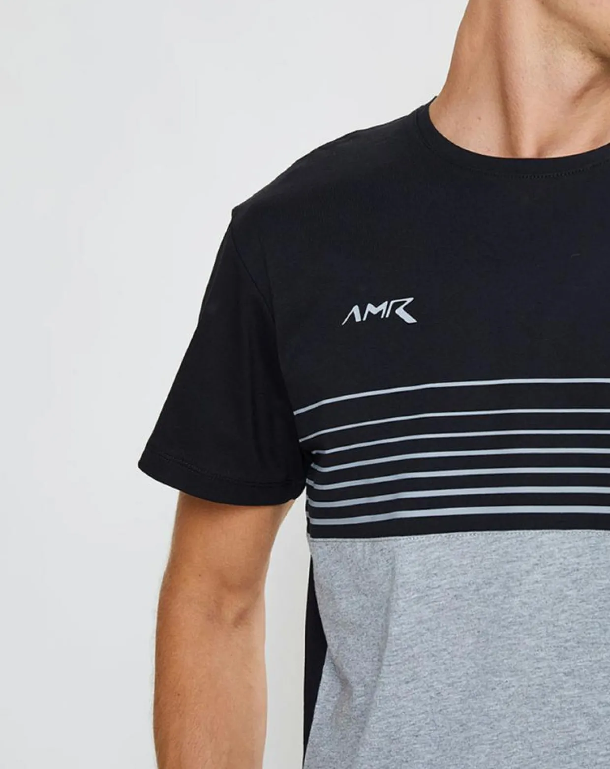 T-Shirt Aston Martin Racing rayé noir-Hackett London Outlet