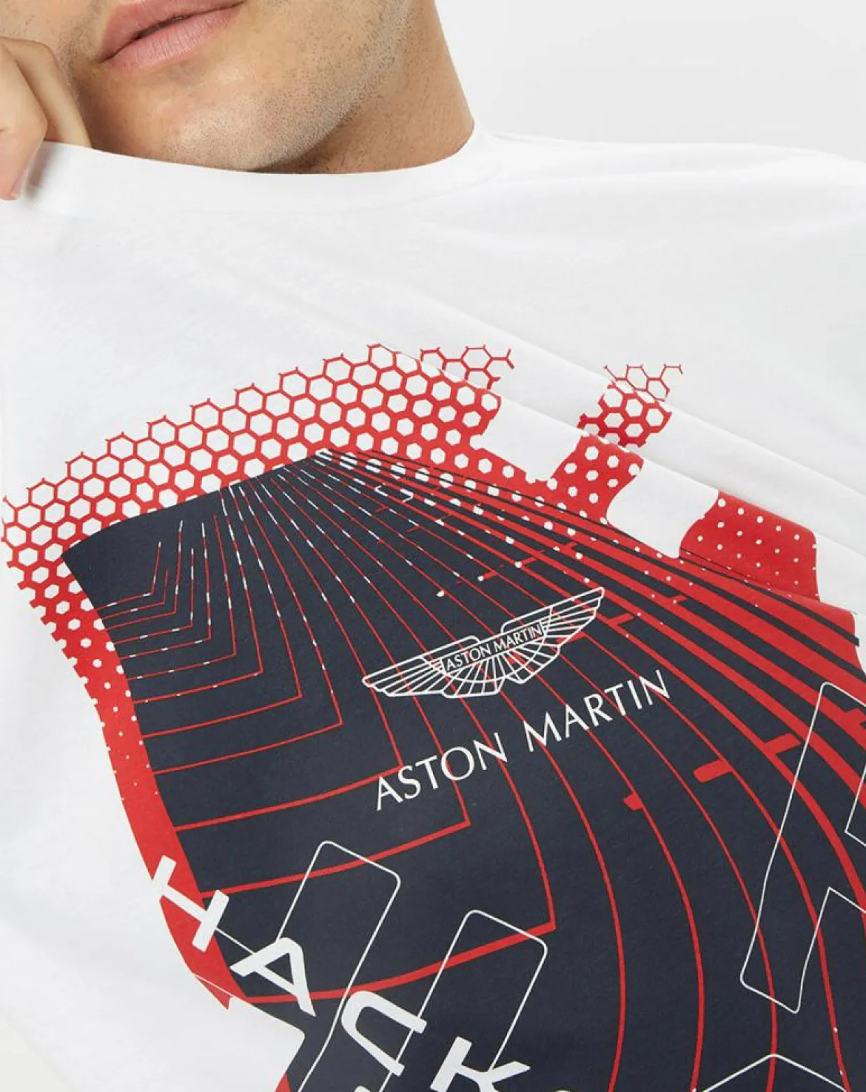 Homme Hackett London T-Shirts^T-Shirt Aston Martin Racing imprimé blanc