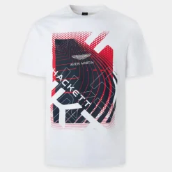 Homme Hackett London T-Shirts^T-Shirt Aston Martin Racing imprimé blanc