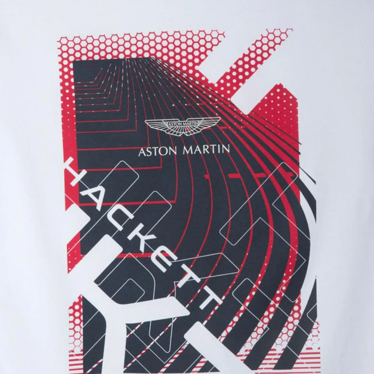 Homme Hackett London T-Shirts^T-Shirt Aston Martin Racing imprimé blanc