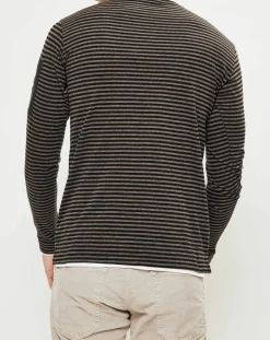 Homme Replay T-Shirts^T-Shirt Basic rayure noir/gris