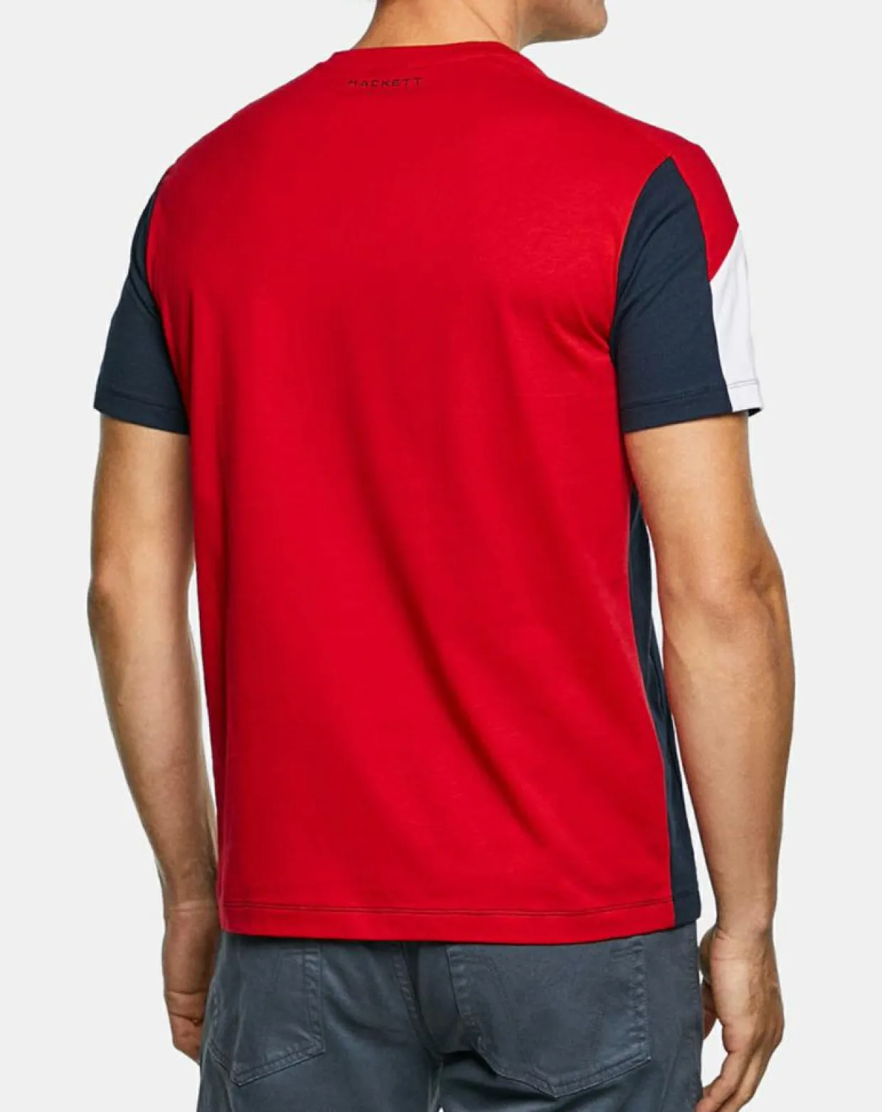 T-Shirt Bicolore Aston Martin Racing bleu/rouge-Hackett London Outlet