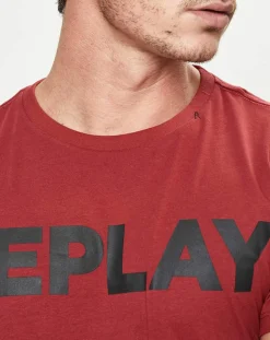 Homme Replay T-Shirts^T-Shirt Big Logo rouge