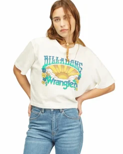 Femme Billabong T-Shirts^T-Shirt x Wrangler Made It blanc