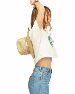 Femme Billabong T-Shirts^T-Shirt x Wrangler Made It blanc