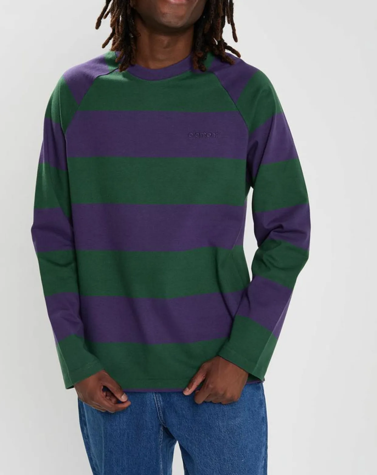 T-Shirt Blunt 3.0 rayé Ls vert/violet-Element Online