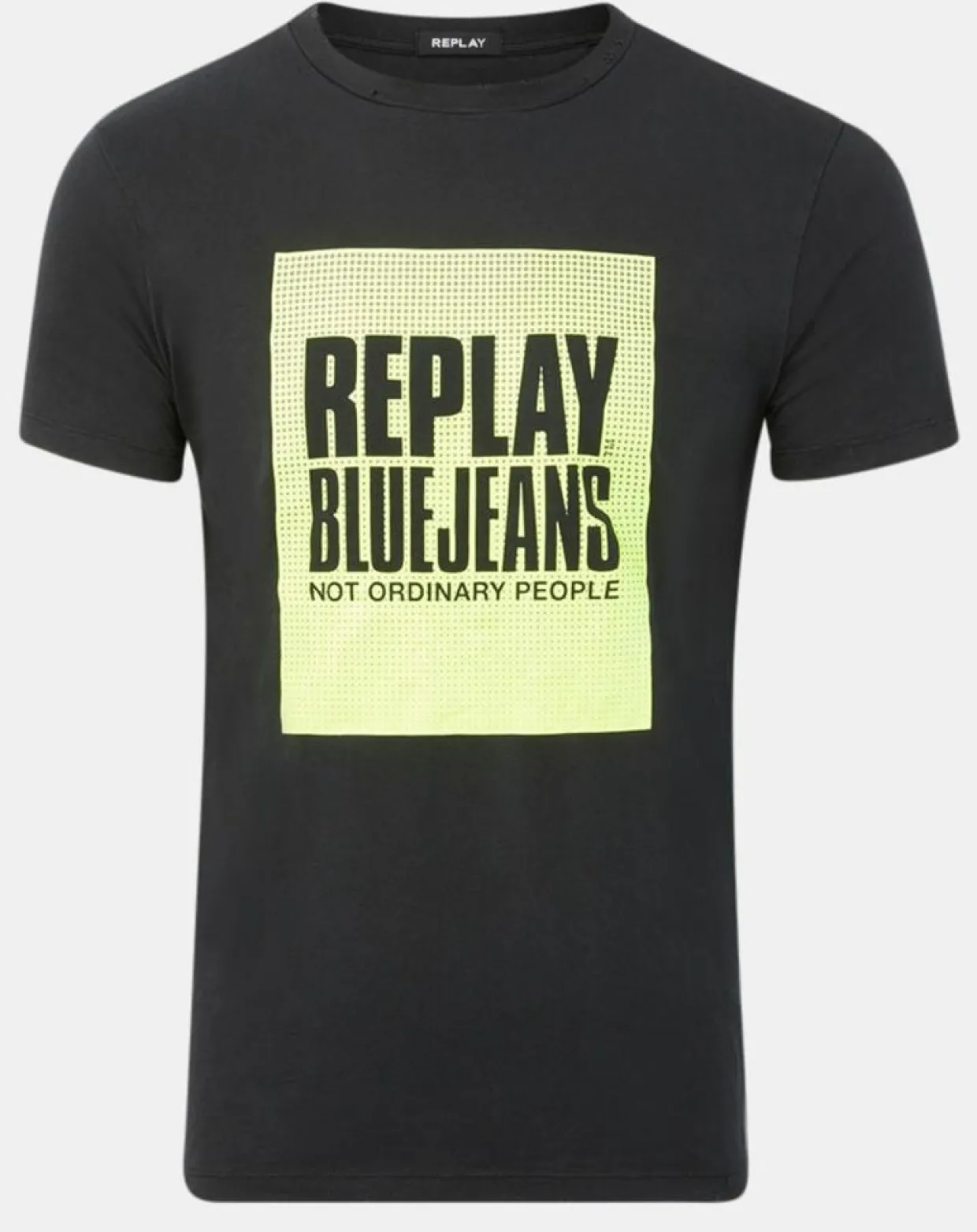 T-Shirt box logo noir-Replay Hot