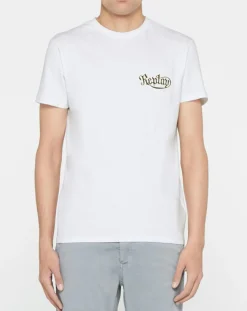 Homme Replay T-Shirts^T-Shirt casque bike blanc