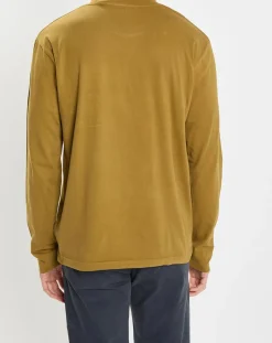 T-Shirt col rond message kaki-Marc O'Polo New
