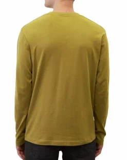 T-Shirt col rond message kaki-Marc O'Polo New