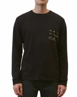 T-Shirt col rond Message noir-Marc O'Polo Online