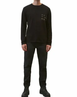 T-Shirt col rond Message noir-Marc O'Polo Online