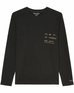 T-Shirt col rond Message noir-Marc O'Polo Online