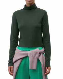 Femme Marc O'Polo T-Shirts^T-Shirt col roulé vert foncé