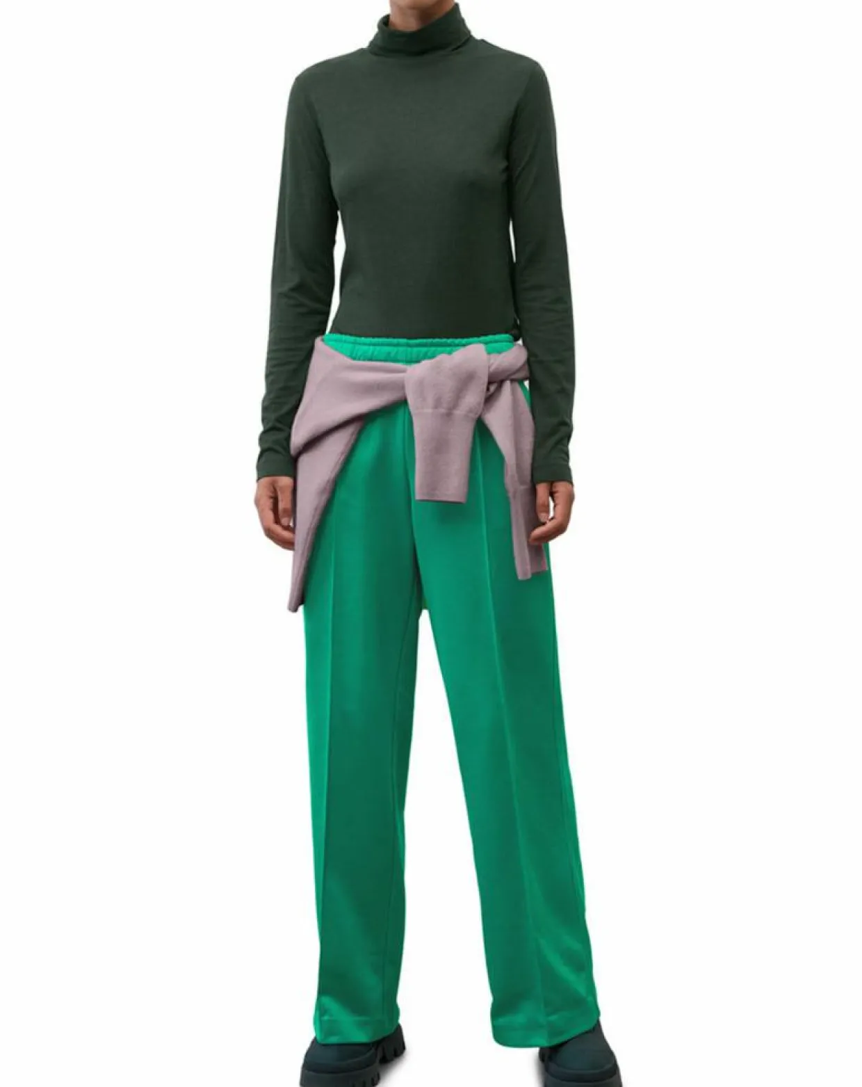Femme Marc O'Polo T-Shirts^T-Shirt col roulé vert foncé