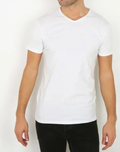 Homme Mare T-Shirts^T-Shirt Col V blanc