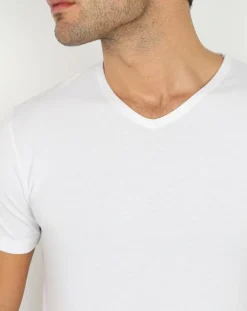 Homme Mare T-Shirts^T-Shirt Col V blanc