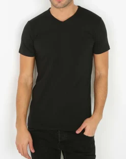 Homme Mare T-Shirts^T-Shirt Col V noir