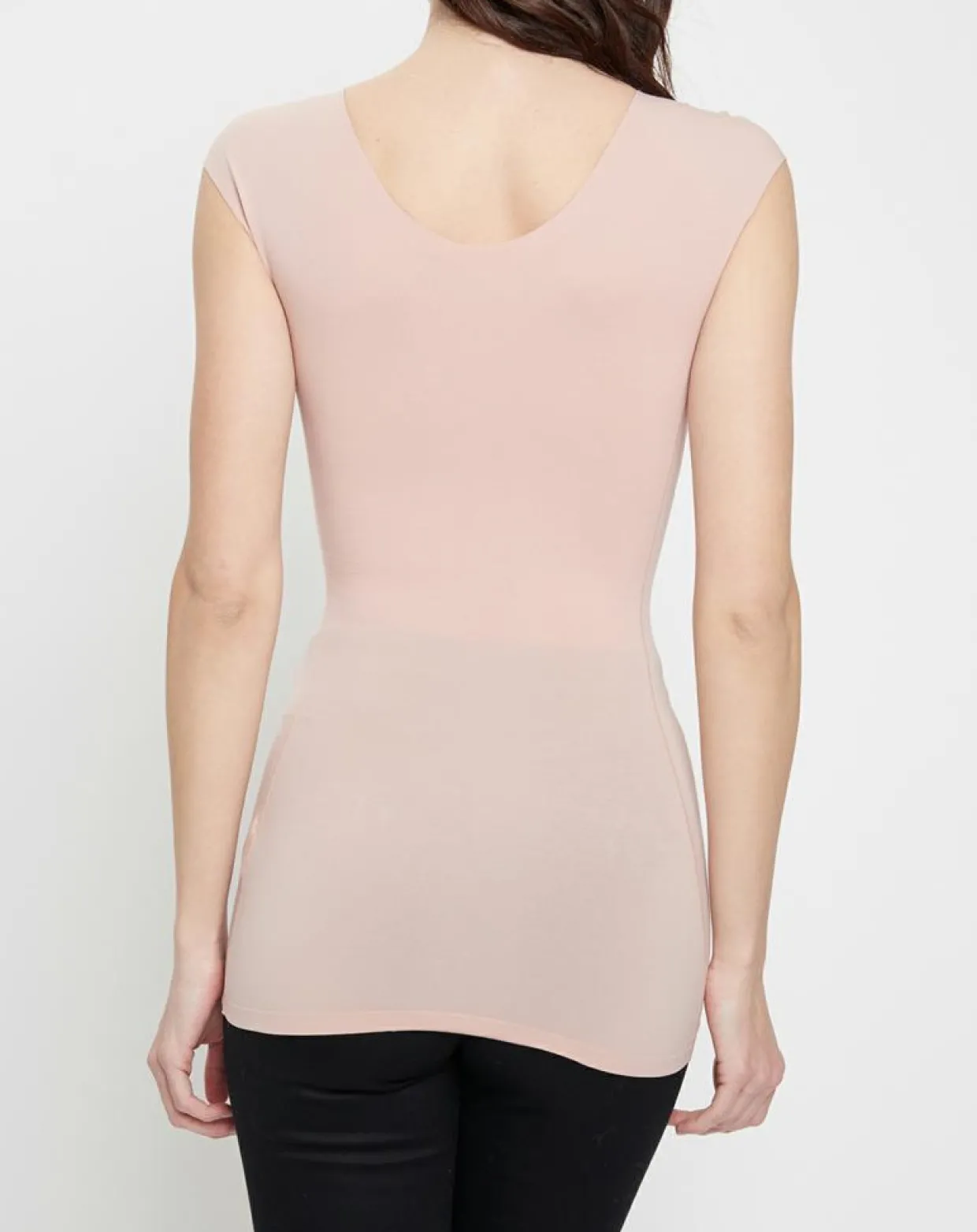 T-Shirt Coton Contour rose poudré-Wolford Hot