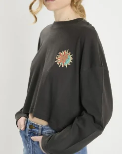 Femme Billabong T-Shirts^T-Shirt cropped Boyfriend noir