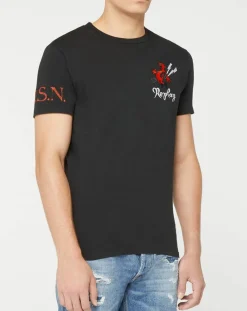 T-Shirt Devil Cœur noir-Replay Best