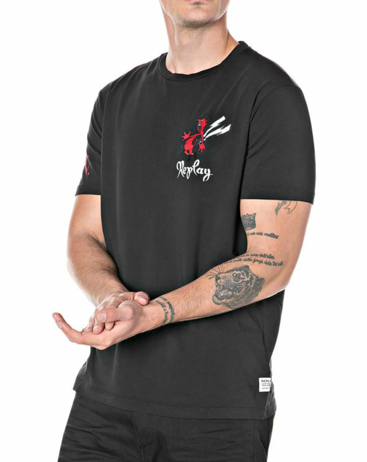 T-Shirt Devil Cœur noir-Replay Best