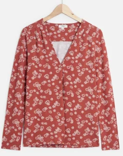 T-Shirt Doris à fleurs pêche-Caroll Sale