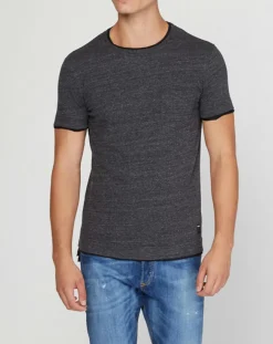T-Shirt Double Col poche gris foncé-Replay Online