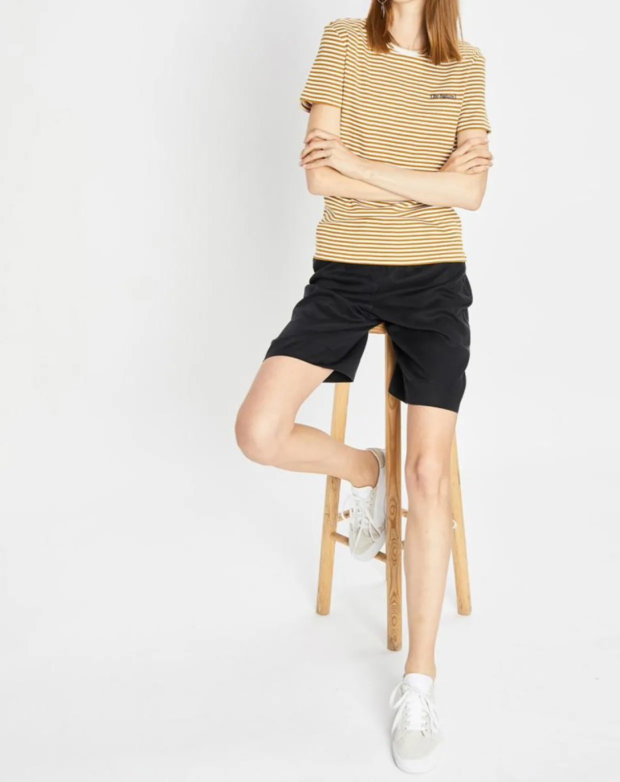 Femme Marc O'Polo T-Shirts^T-Shirt en Coton à rayures marron/blanc