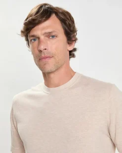 T-Shirt en Jersey beige-Hackett London New