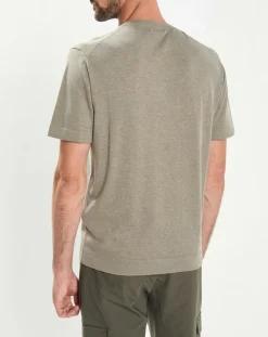 T-Shirt en Jersey kaki-Hackett London Outlet