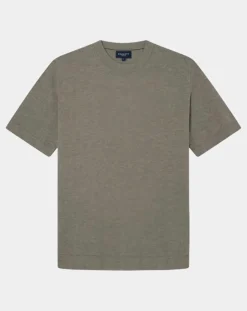 T-Shirt en Jersey kaki-Hackett London Outlet