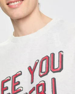 T-Shirt en Jersey See You Later blanc-Scotch & Soda