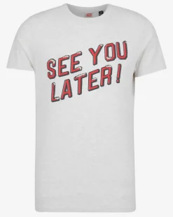 T-Shirt en Jersey See You Later blanc-Scotch & Soda