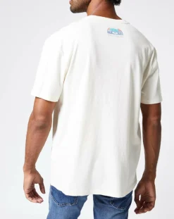 T-Shirt en Lin mélangé Print Main Sergio écru-Pepe Jeans Sale