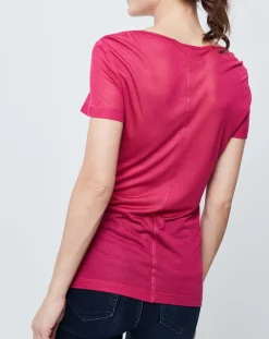 T-Shirt fin avec imprimé pourpre-John Galliano Online