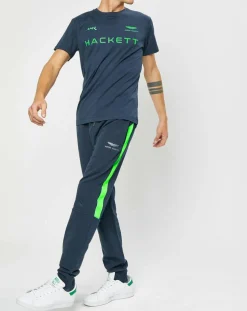 Homme Hackett London T-Shirts^T-Shirt Fluo Aston Martin Racing bleu marine