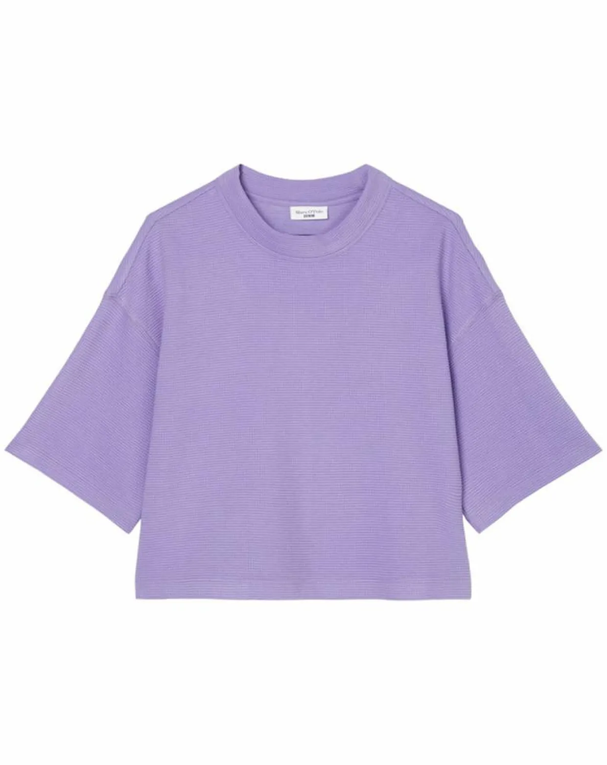 Femme Marc O'Polo T-Shirts^T-Shirt gaufré manches 3/4 Boxy violet clair