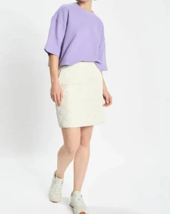 Femme Marc O'Polo T-Shirts^T-Shirt gaufré manches 3/4 Boxy violet clair