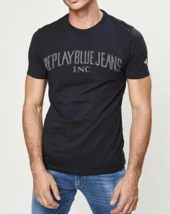 T-Shirt Gfg Logo noir-Replay Sale