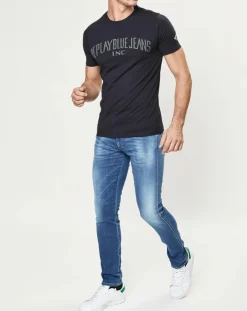 T-Shirt Gfg Logo noir-Replay Sale