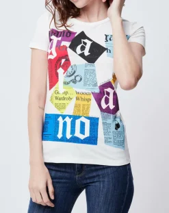 Femme John Galliano T-Shirts^T-Shirt imprimé blanc cassé/multicolore