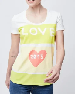 Femme John Galliano T-Shirts^T-Shirt imprimé blanc/jaune