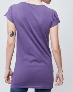 Femme John Galliano T-Shirts^T-Shirt imprimé Gazette avec broderies et perles violet/multicolore