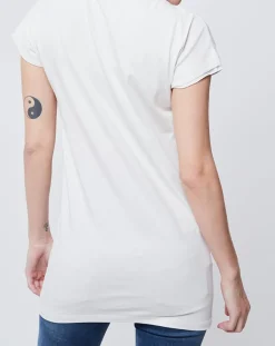 T-Shirt imprimé Gazette et fleurs blanc cassé/multicolore-John Galliano