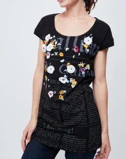 Femme John Galliano T-Shirts^T-Shirt imprimé Gazette noir