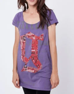 T-Shirt imprimé Gazette violet-John Galliano New