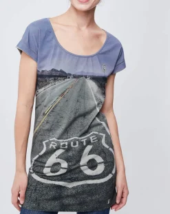 Femme John Galliano T-Shirts^T-Shirt imprimé gris/bleu
