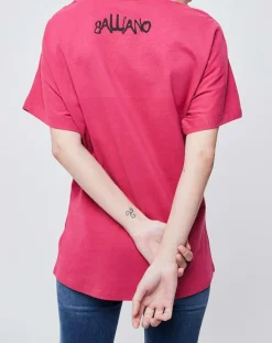 Femme John Galliano T-Shirts^T-Shirt imprimé rose foncé