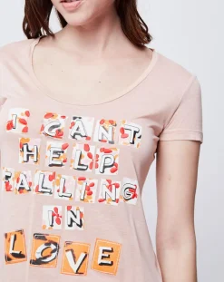 T-Shirt imprimé rose saumon-John Galliano Online